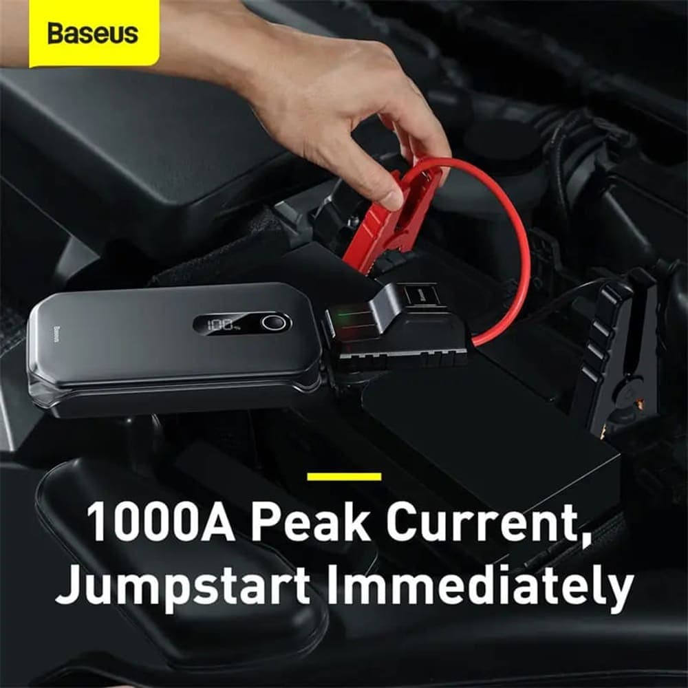 Baseus - Εκκινητής αυτοκινήτου Super Energy Pro (C00245800U03-Z1) - 1000A, 12000mAh - Μαύρο σκοτεινό διάστημα 5