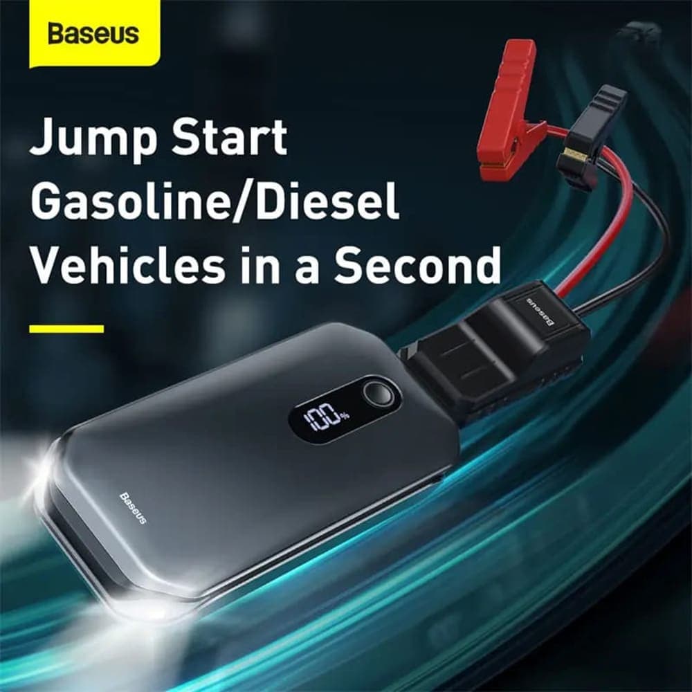 Baseus - Εκκινητής αυτοκινήτου Super Energy Pro (C00245800U03-Z1) - 1000A, 12000mAh - Μαύρο σκοτεινό διάστημα 7