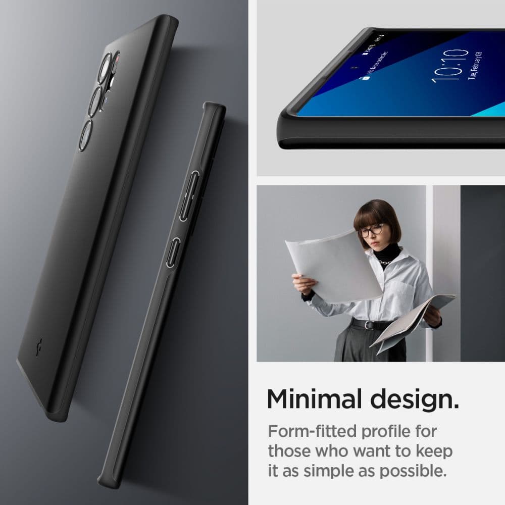 Spigen Thin Fit - θήκη για Samsung Galaxy S22 Ultra - Μαύρο 12