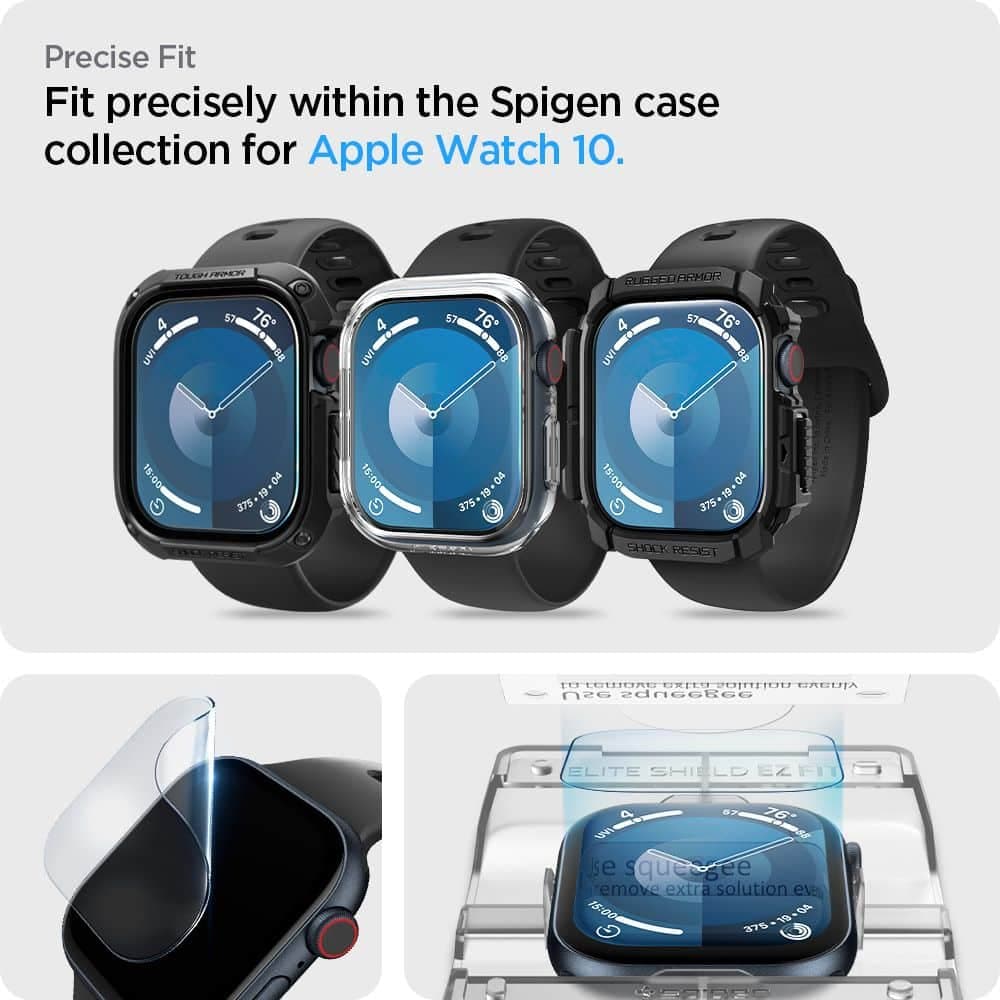 Spigen Hybrid Glass “EZ Fit” 2-Pack Apple Watch 10 (46 MM) διαφανές 12