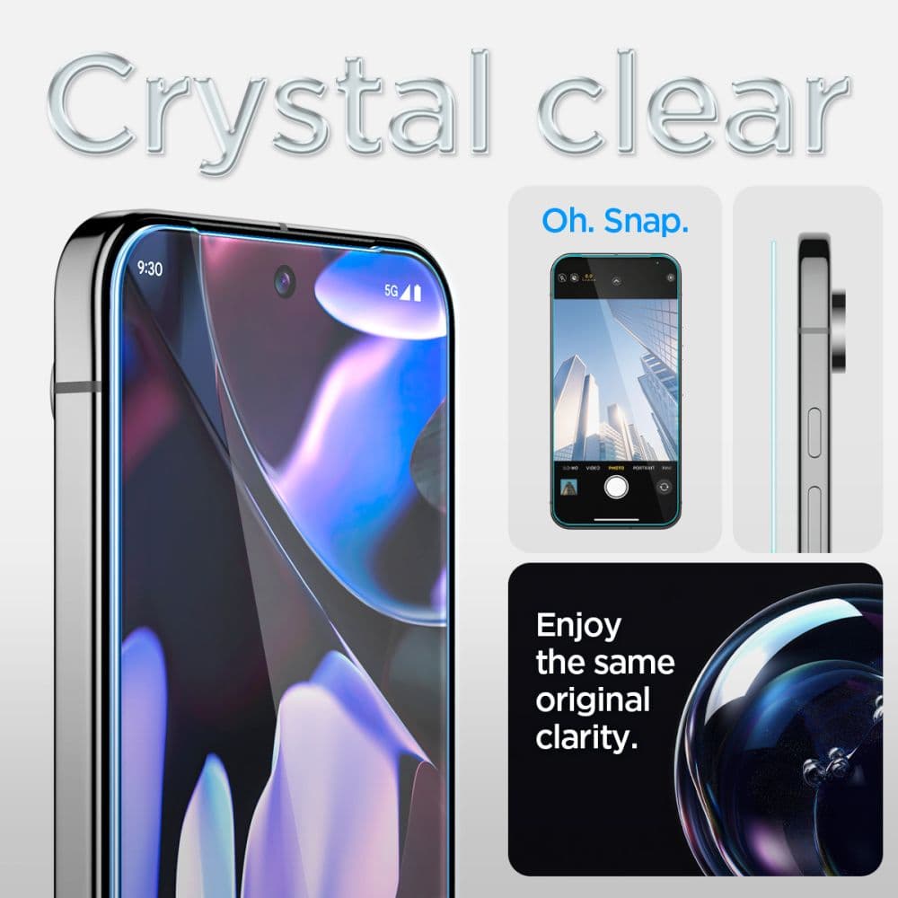 Spigen γυαλί προστασίας Glas.TR "EZ Fit" 2-pack για Google Pixel 9 / 9 Pro διαφανές 12