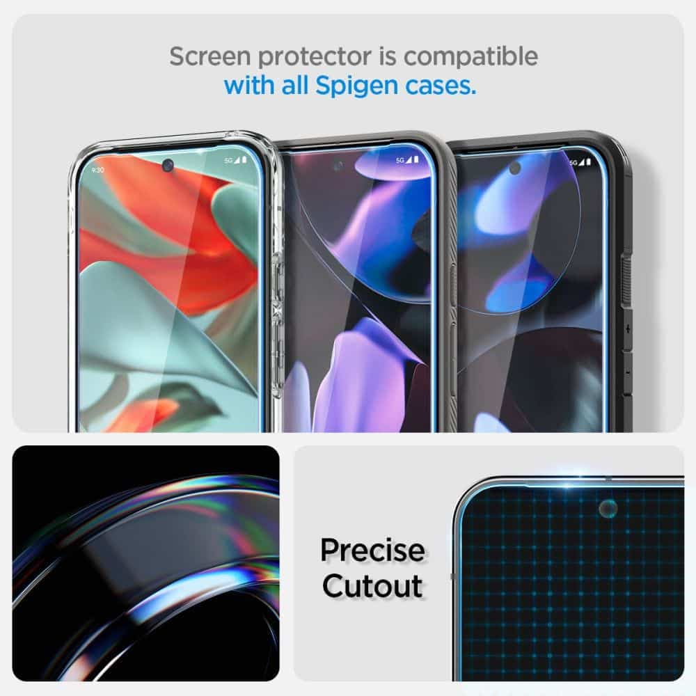 Spigen γυαλί προστασίας Glas.TR "EZ Fit" 2-pack για Google Pixel 9 / 9 Pro διαφανές 14