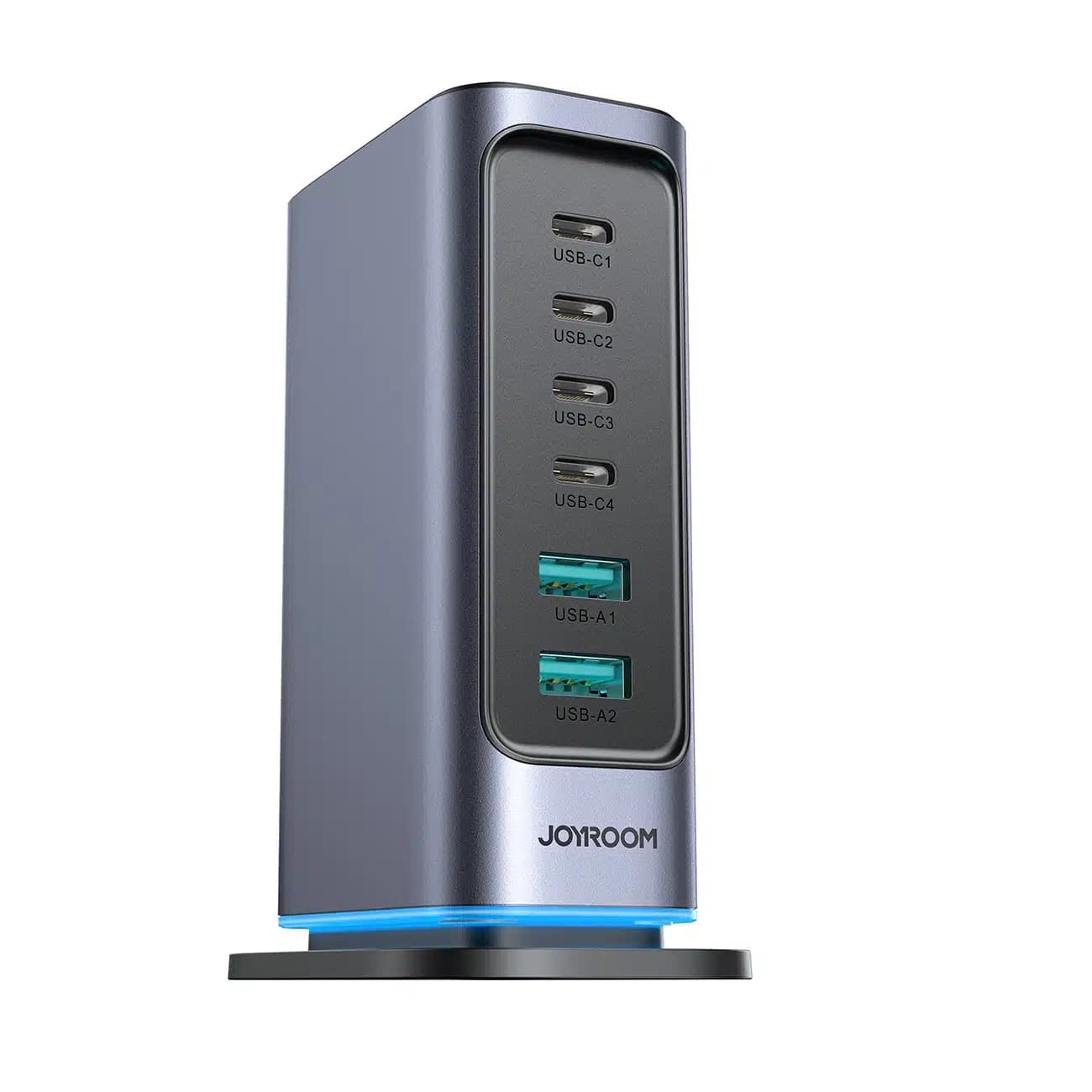 Joyroom JR-TCM02 φορτιστής GaN 65W ΕΕ 4x USB-C 2x USB-A - σκούρο γκρι 3