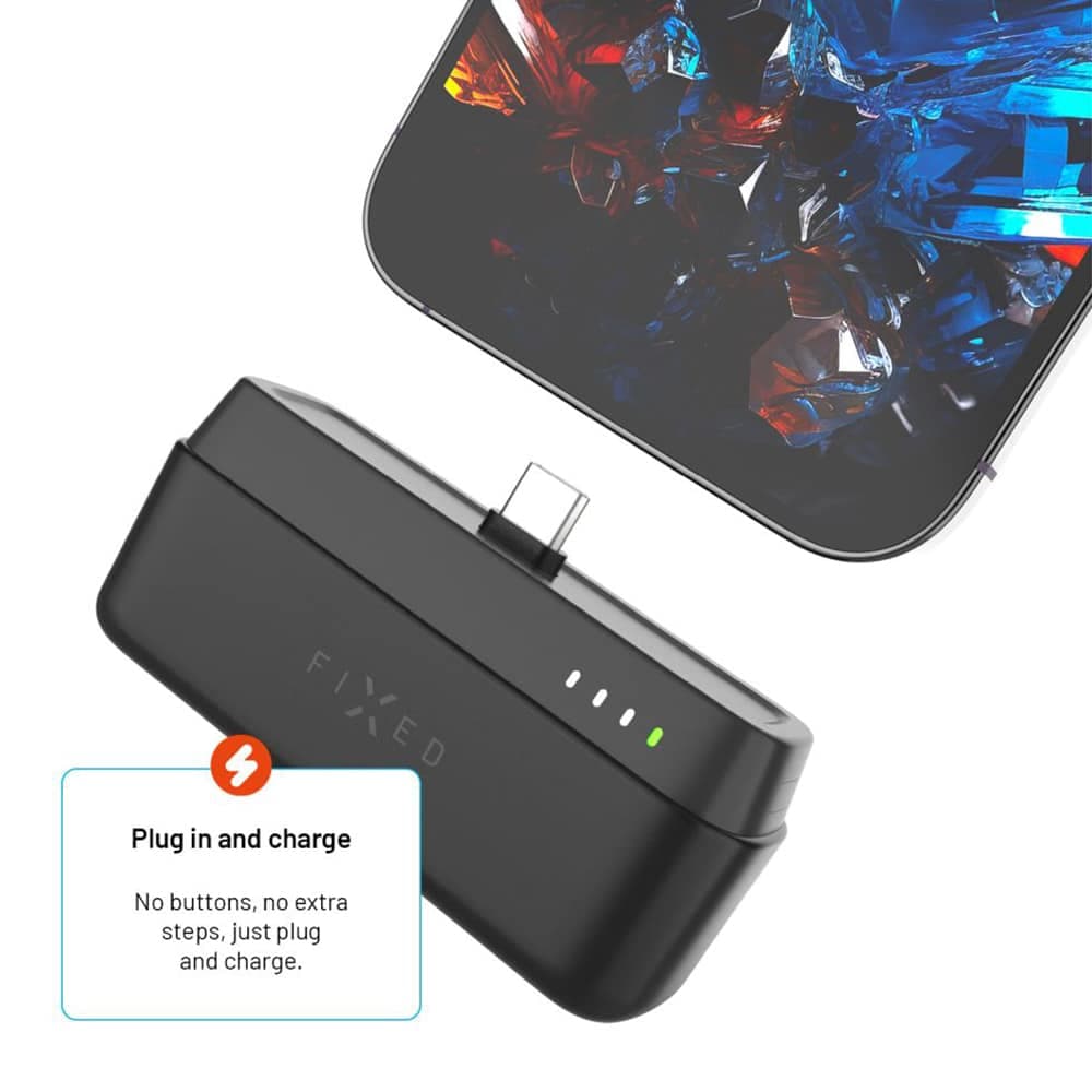 Fixed - Power Bank (FIXZEN-5PL-BK) - Type-C, Συμπαγής Σχεδίαση, PD20W, 5000mAh - Μαύρο 7