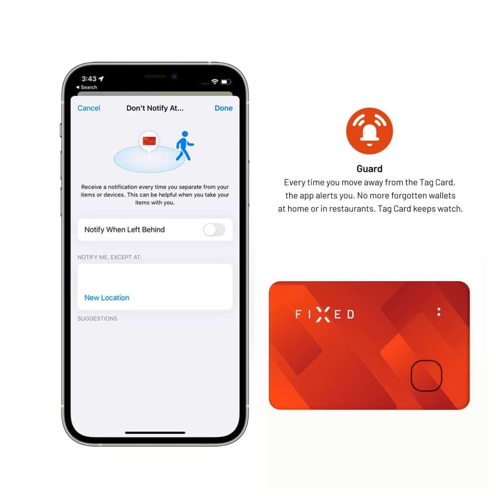 Fixed - Smart Tracker (FIXTAG-CARD-OR) - για πορτοφόλι, συμβατό με Apple Find My, Bluetooth 5.0, IP67 - κόκκινο 8