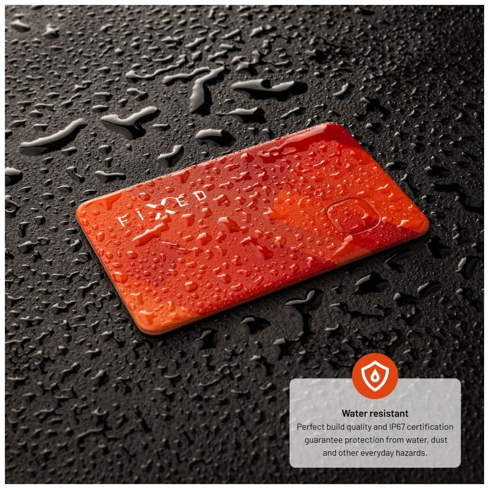 Fixed - Smart Tracker (FIXTAG-CARD-OR) - για πορτοφόλι, συμβατό με Apple Find My, Bluetooth 5.0, IP67 - κόκκινο 7