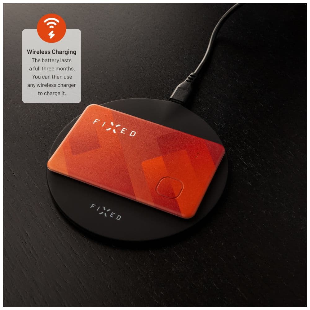Fixed - Smart Tracker (FIXTAG-CARD-OR) - για πορτοφόλι, συμβατό με Apple Find My, Bluetooth 5.0, IP67 - κόκκινο 5