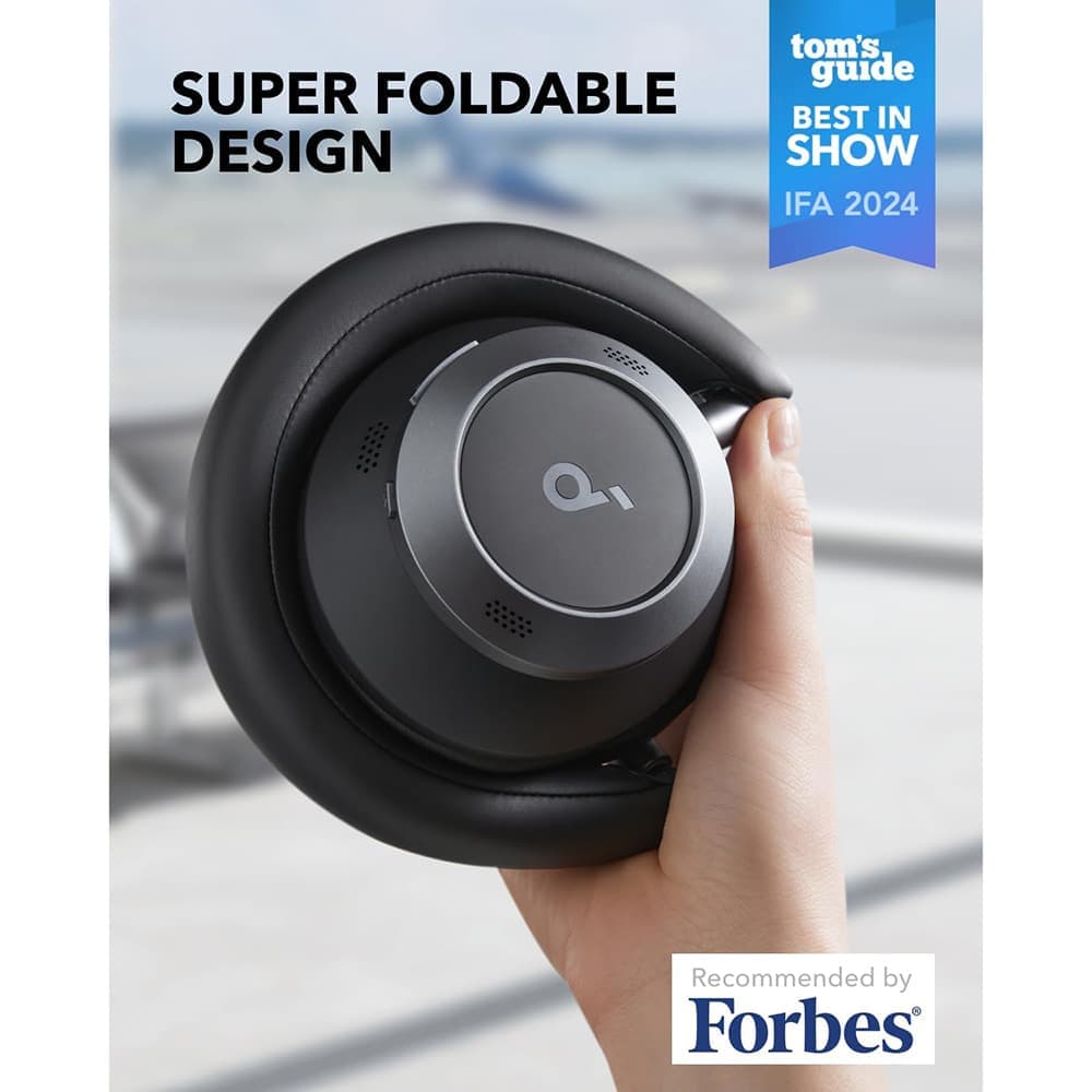 Anker - Ασύρματα ακουστικά SoundCore Space One Pro (A3062G11) - Bluetooth 5.3, Ενεργή ακύρωση θορύβου, Hi-Res - Μαύρο 3