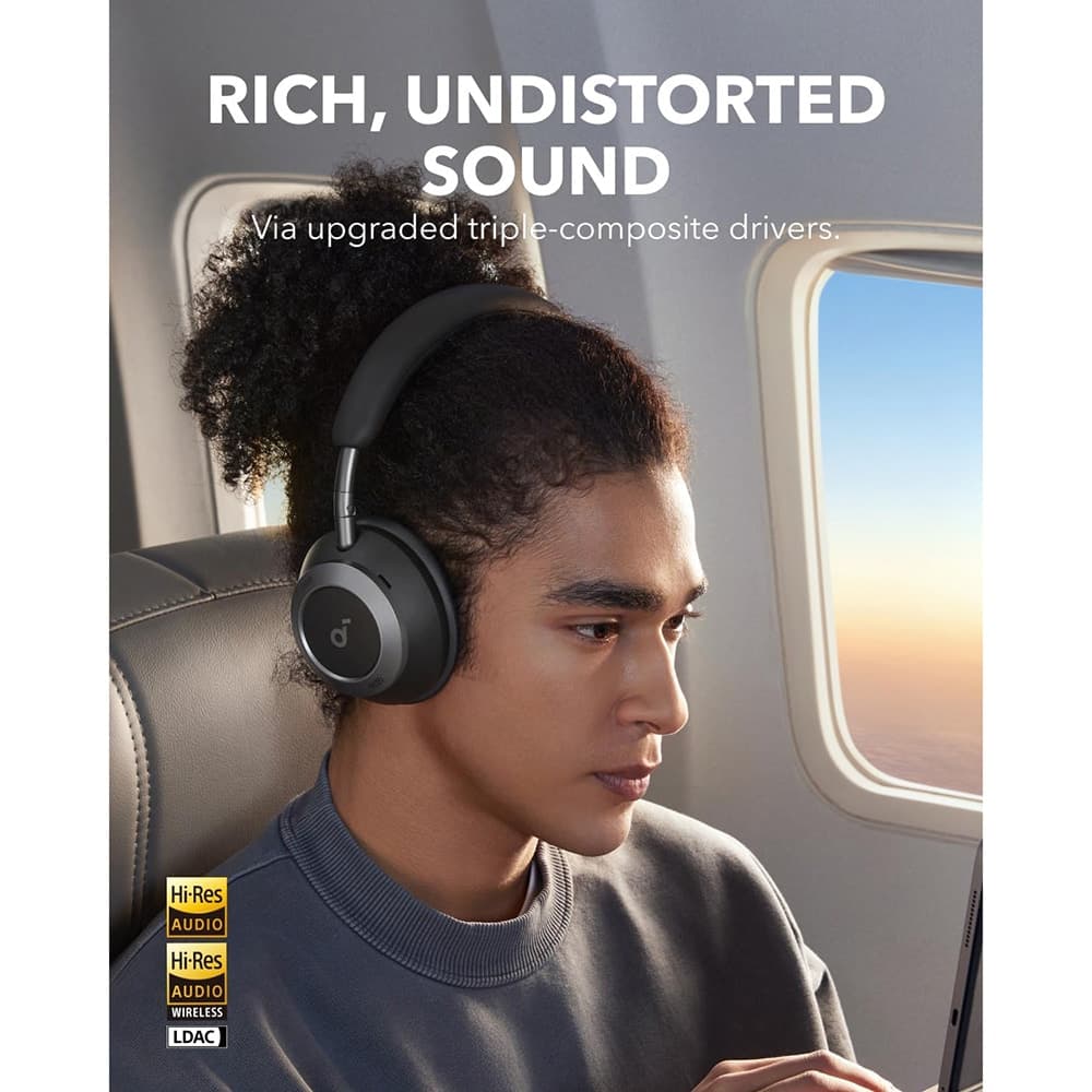Anker - Ασύρματα ακουστικά SoundCore Space One Pro (A3062G11) - Bluetooth 5.3, Ενεργή ακύρωση θορύβου, Hi-Res - Μαύρο 4