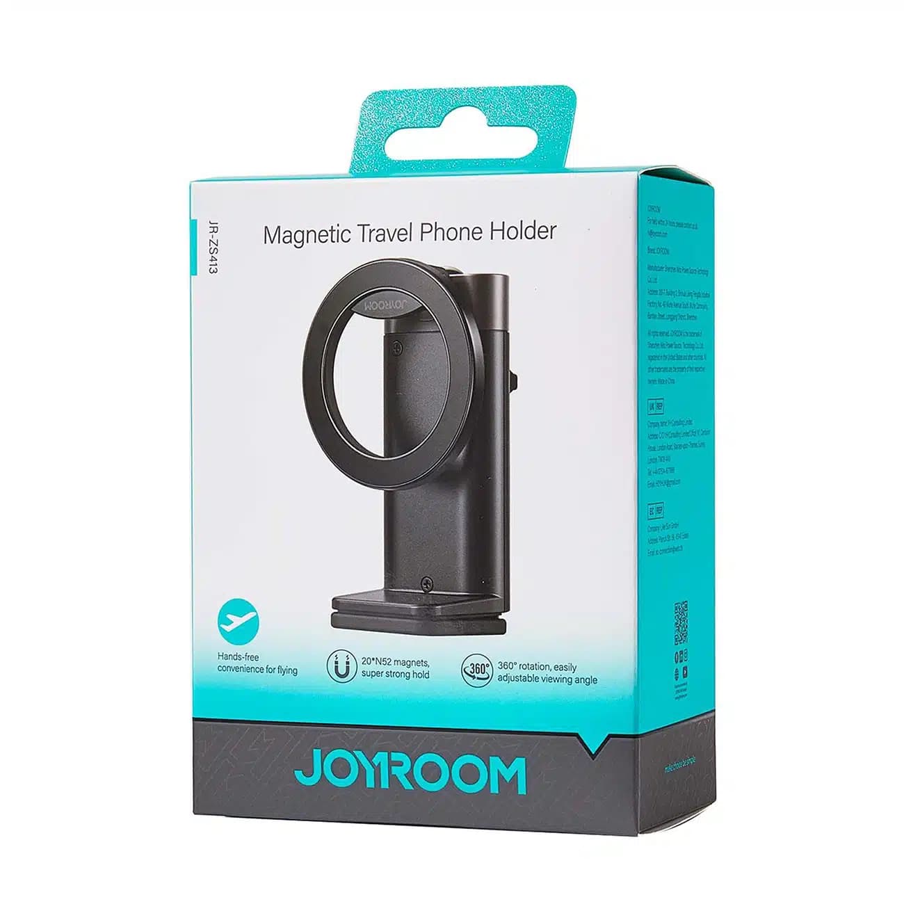 Joyroom JR-ZS413 μαγνητική βάση ταξιδιού για τηλέφωνο 4.7-7.0" - μαύρη 6