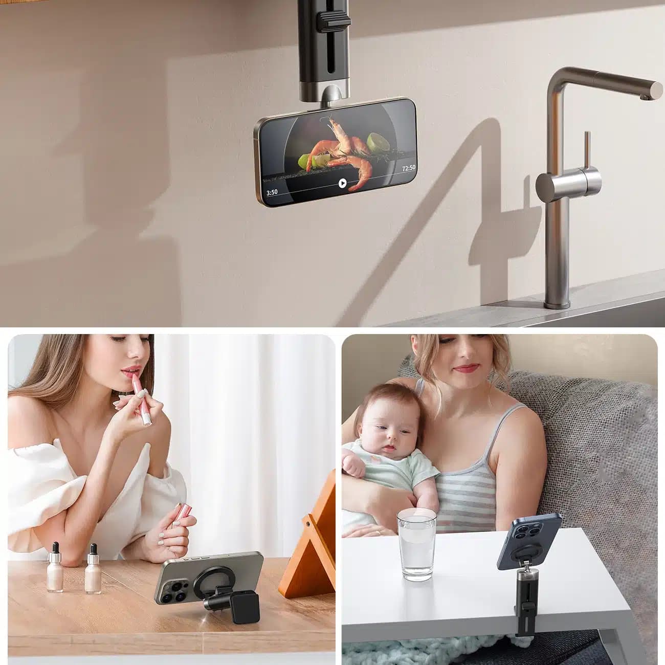 Joyroom JR-ZS413 μαγνητική βάση ταξιδιού για τηλέφωνο 4.7-7.0" - μαύρη 14