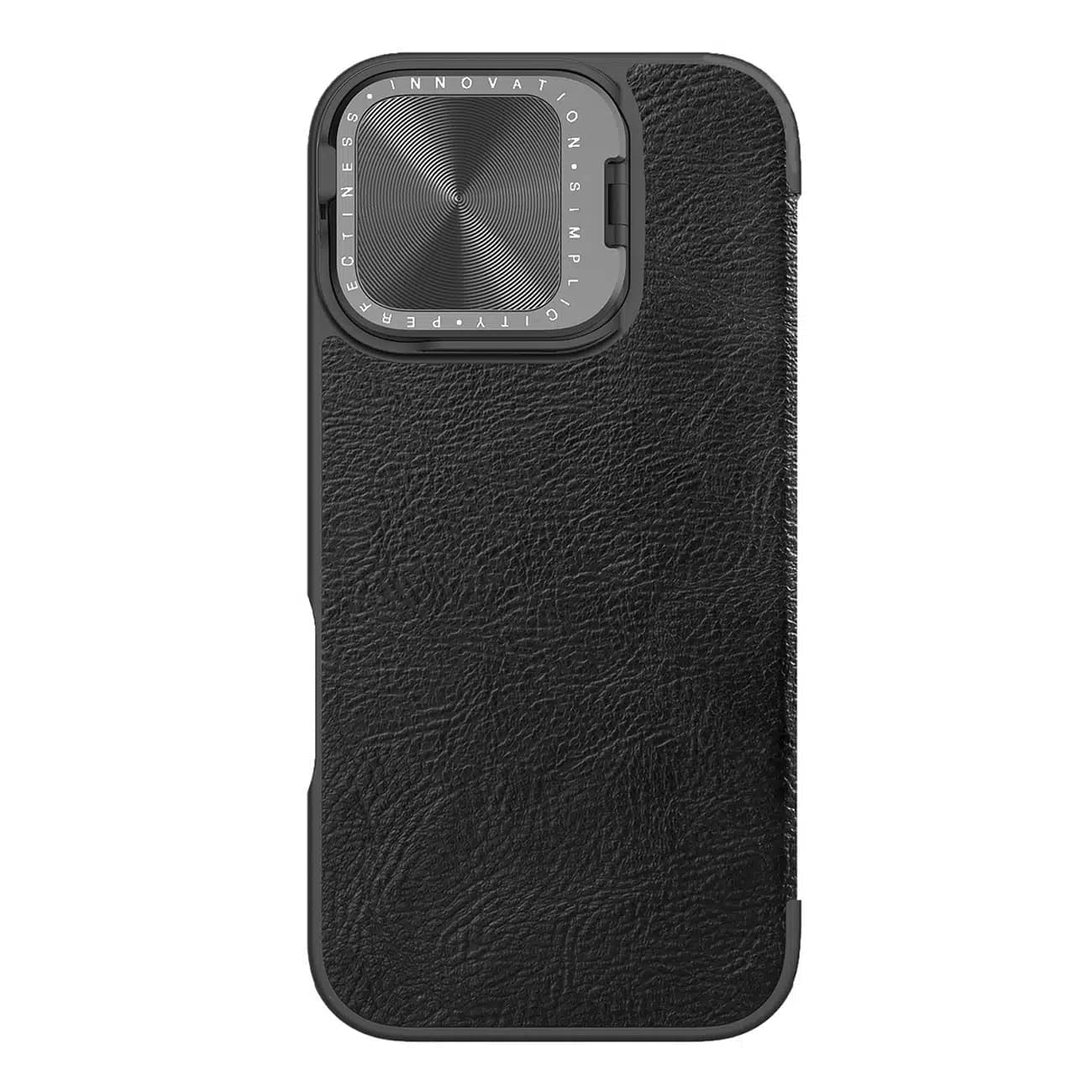 Nillkin Δερμάτινη θήκη Nillkin Qin Prop - θήκη για Apple iPhone 16 - Μαύρο