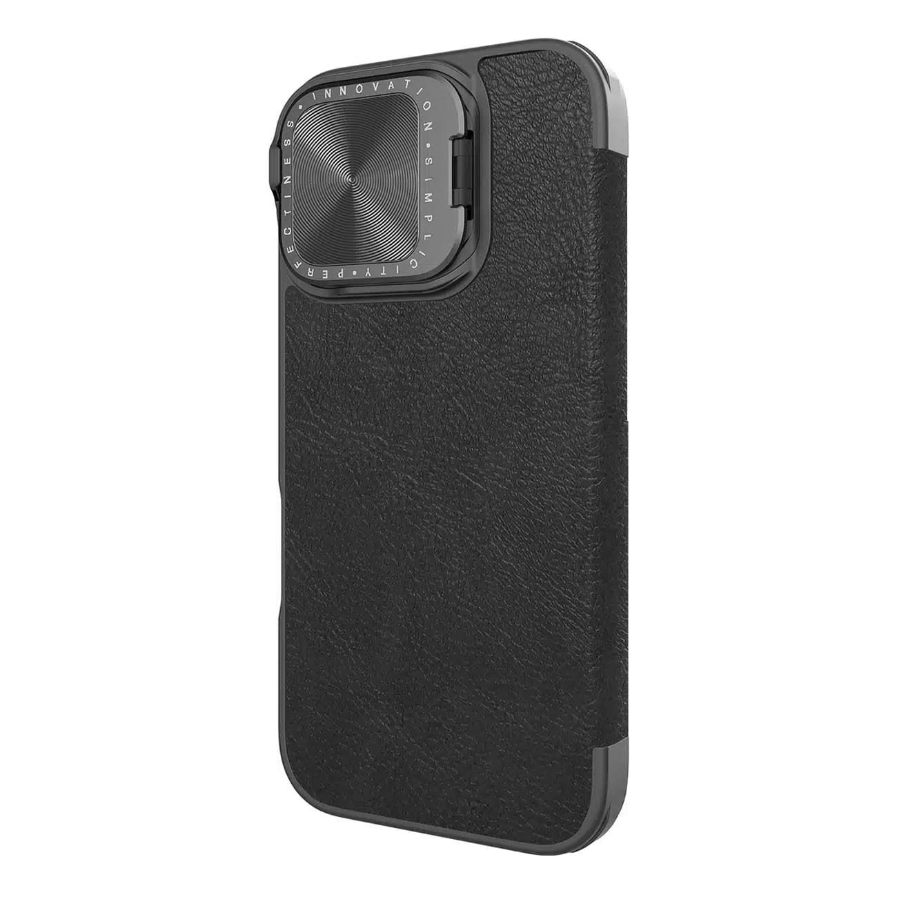 Nillkin Δερμάτινη θήκη Nillkin Qin Prop - θήκη για Apple iPhone 16 - Μαύρο 2