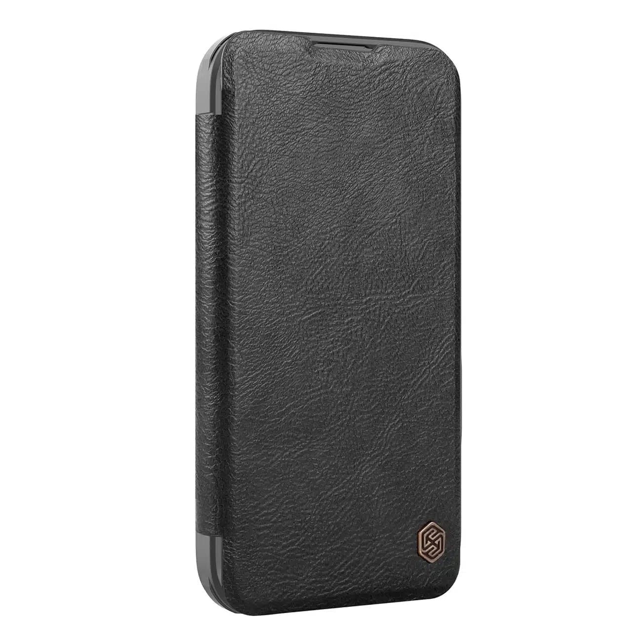 Nillkin Δερμάτινη θήκη Nillkin Qin Prop - θήκη για Apple iPhone 16 - Μαύρο 3