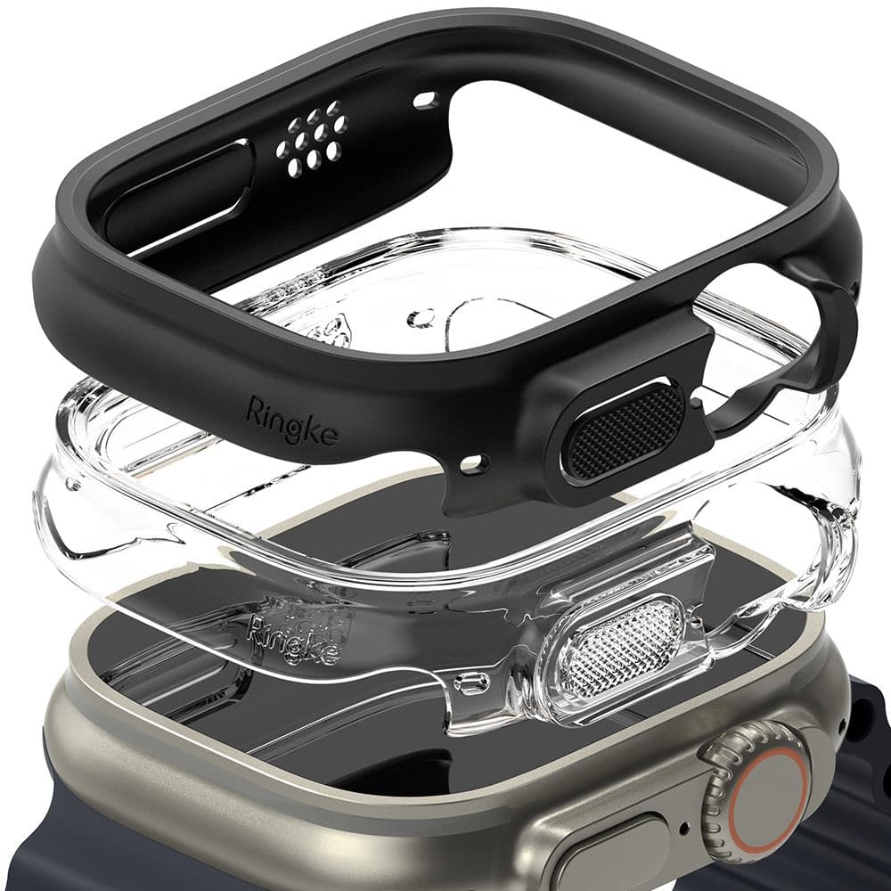 RINGKE Slim 2-pack Apple Watch Ultra 1 / 2 (49 mm) διαφανές & ματ μαύρο