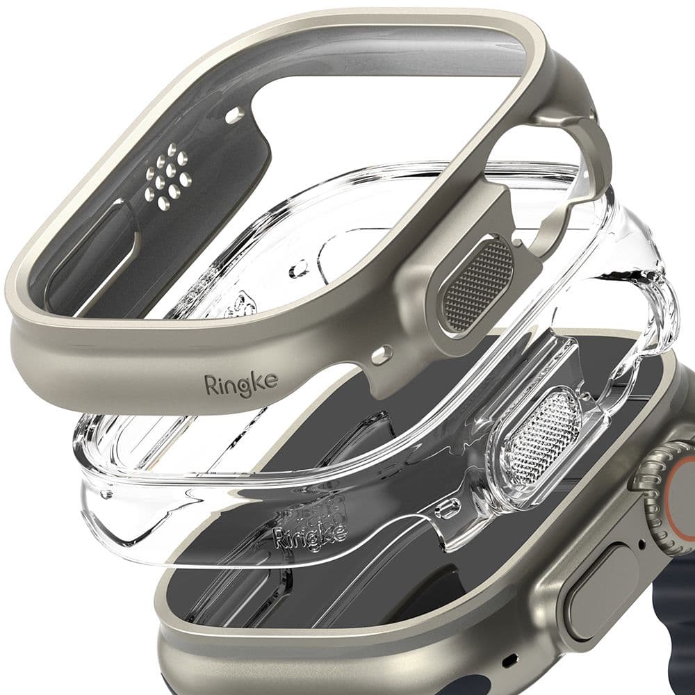 RINGKE Slim 2-pack Apple Watch Ultra 1 / 2 (49 mm) διαφανές & τιτάνιο γκρι 2