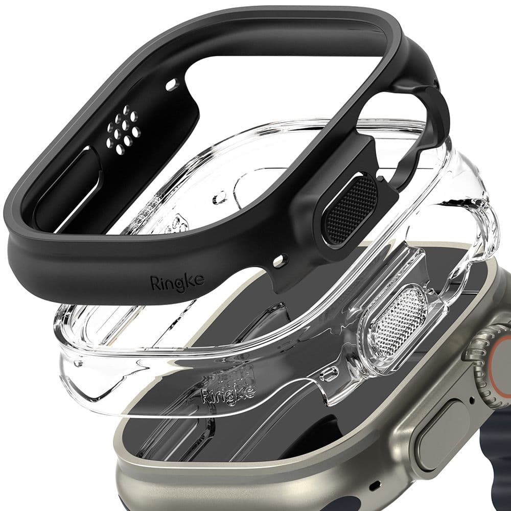 RINGKE Slim 2-pack Apple Watch Ultra 1 / 2 (49 mm) διαφανές & ματ μαύρο 2