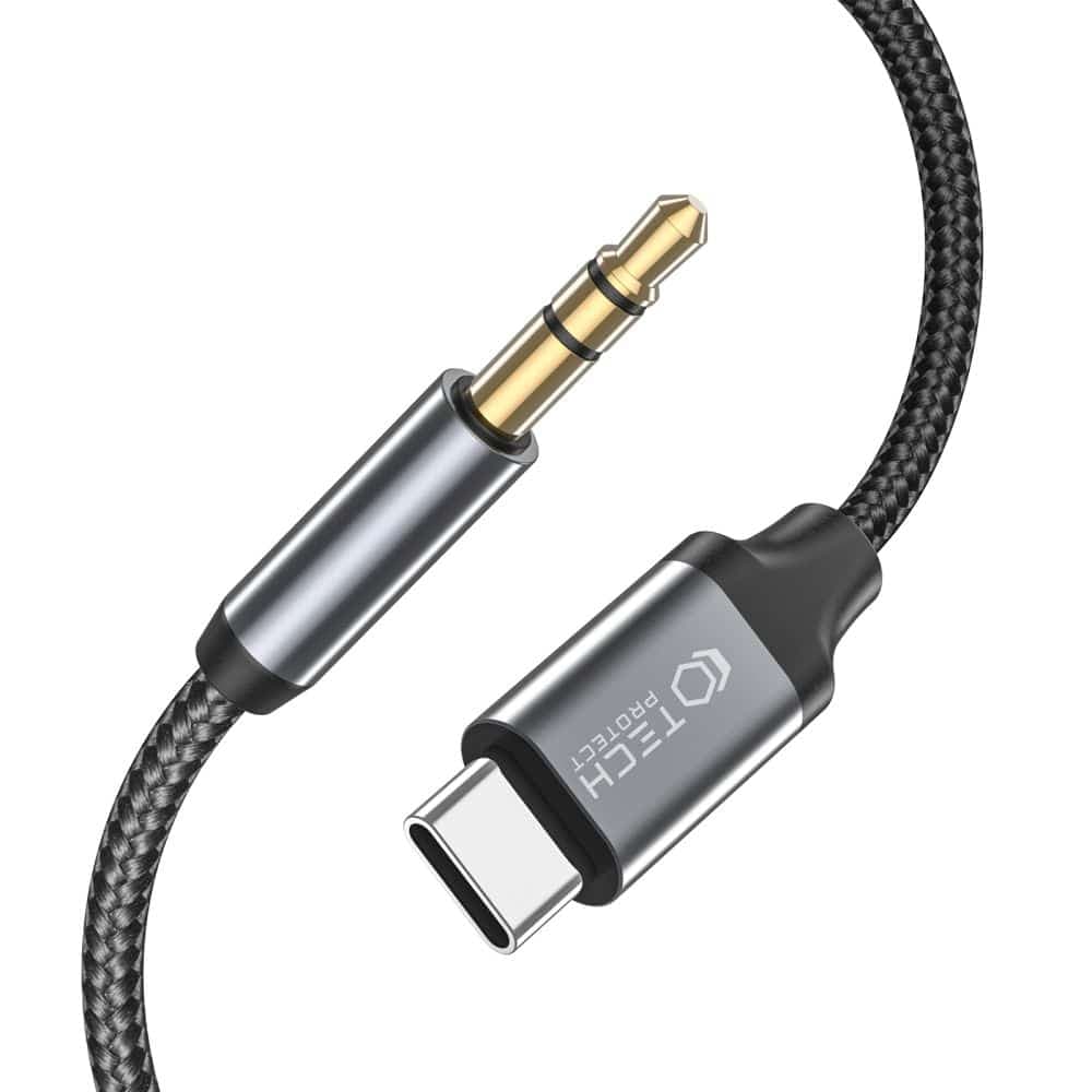 Tech-Protect καλώδιο Type-C σε AUX mini jack 3.5mm 100cm μαύρο 2