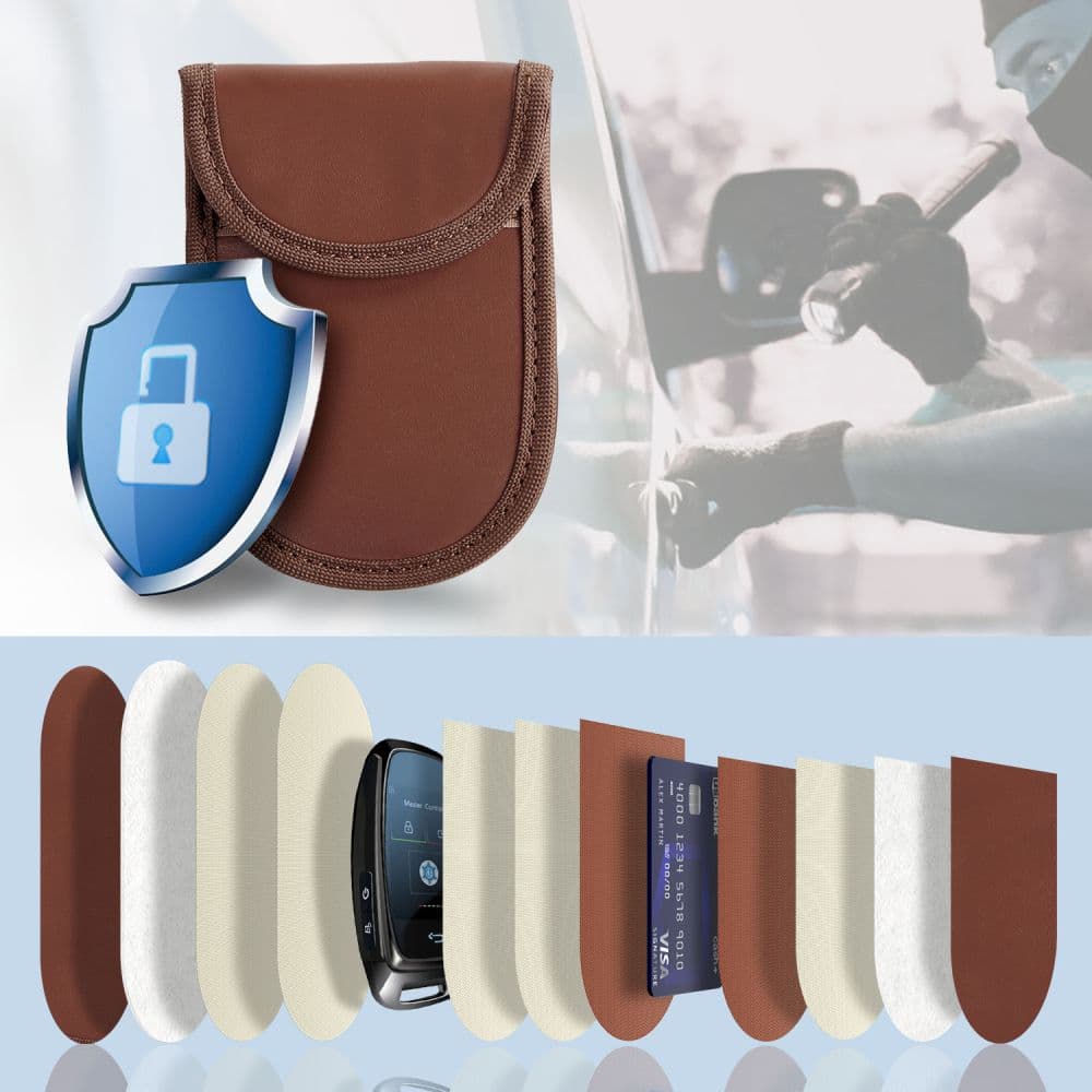 Tech-Protect Faraday KLR100 θήκη Keyless RFID Signal Blocker καφέ 2
