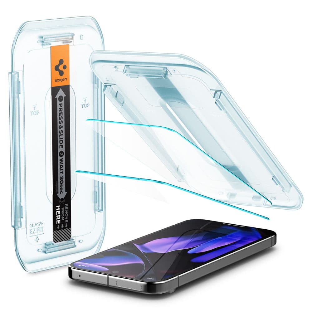 Spigen γυαλί προστασίας Glas.TR "EZ Fit" 2-pack για Google Pixel 9 / 9 Pro διαφανές 2