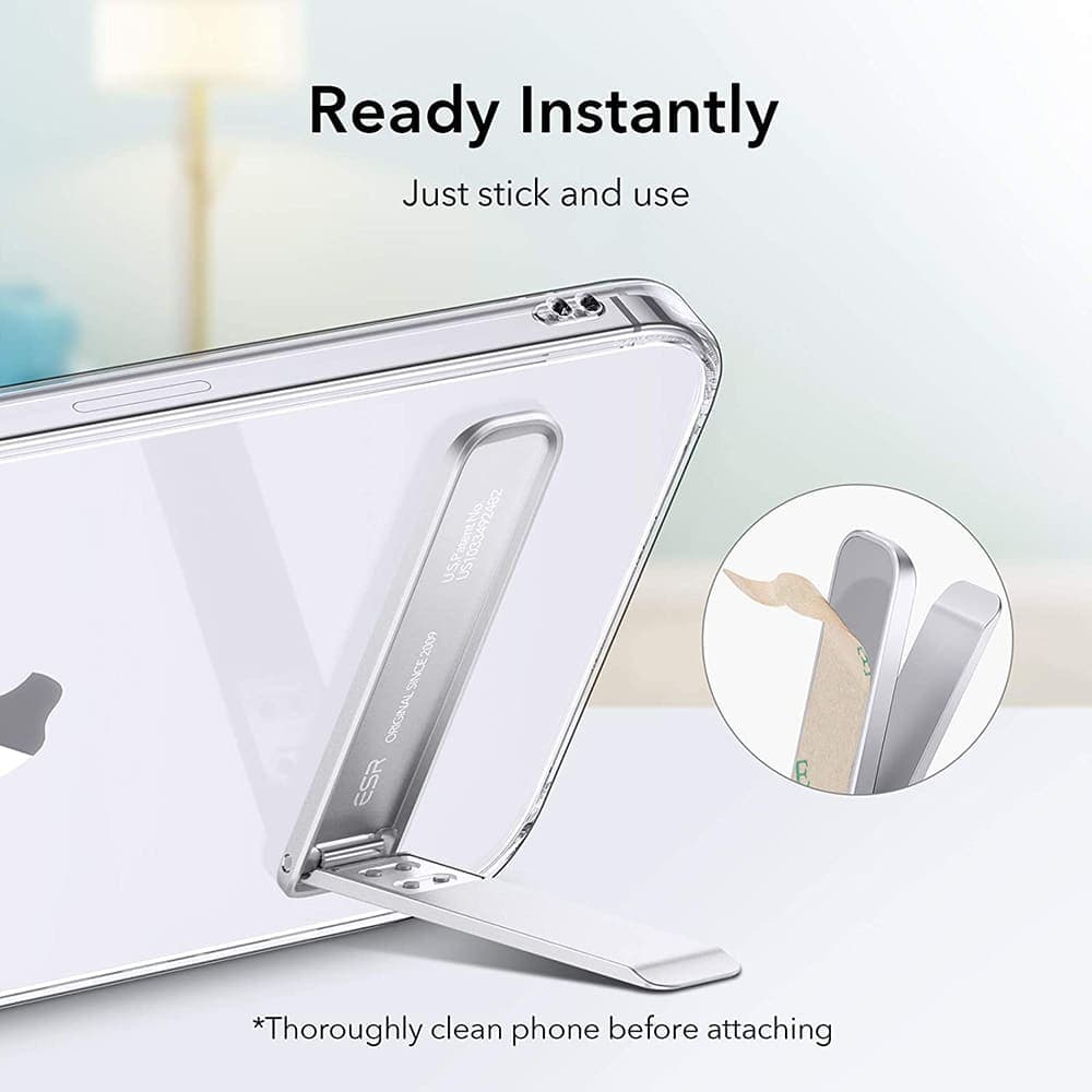 ESR - Βάση Γραφείου Boost Kickstand - Ρυθμιζόμενη Γωνία, Κάθετη και Οριζόντια Στήριξη, για Τηλέφωνα - Ασημί 2