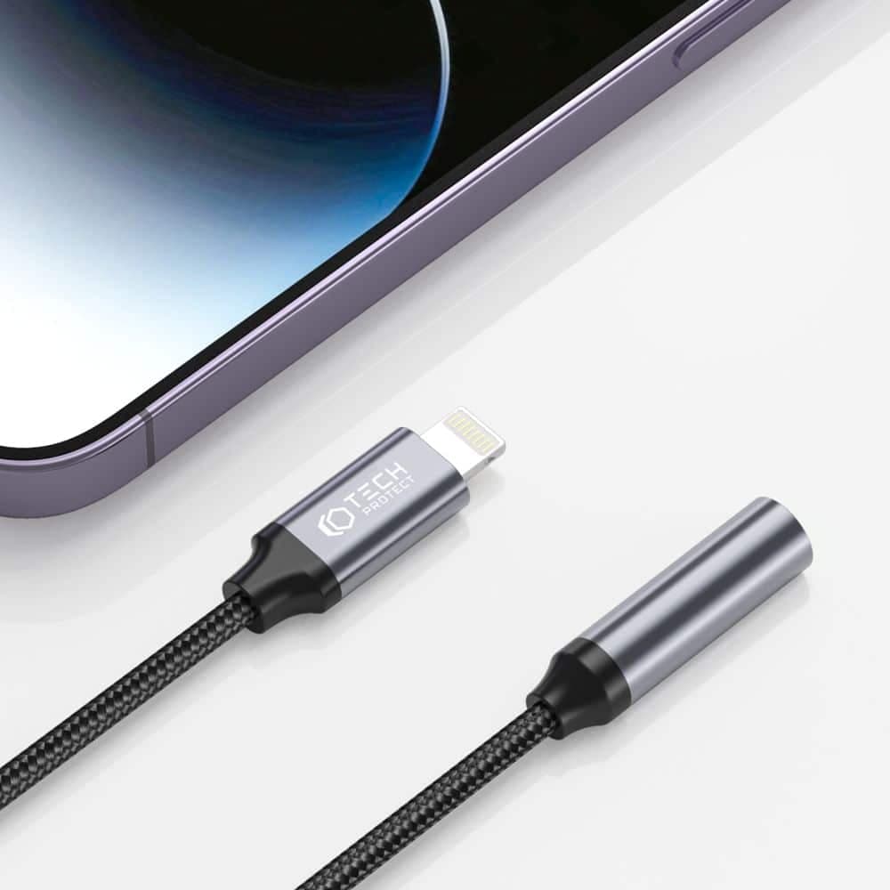 Tech-Protect Ultraboots αντάπτορας Lightning σε Mini Jack 3.5mm μαύρος 3