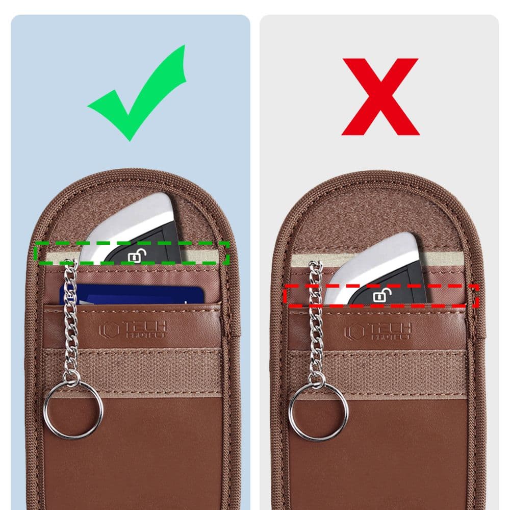 Tech-Protect Faraday KLR100 θήκη Keyless RFID Signal Blocker καφέ 3