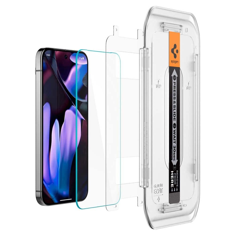 Spigen γυαλί προστασίας Glas.TR "EZ Fit" 2-pack για Google Pixel 9 / 9 Pro διαφανές 3