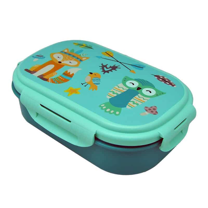 KiDS Licensing φαγητοδοχείο με μαχαιροπίρουνα Jungle KL11345 (τιρκουάζ)