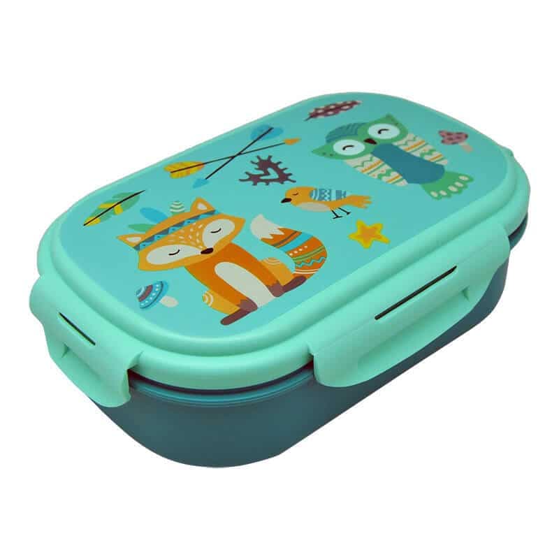 KiDS Licensing φαγητοδοχείο με μαχαιροπίρουνα Jungle KL11345 (τιρκουάζ) 3