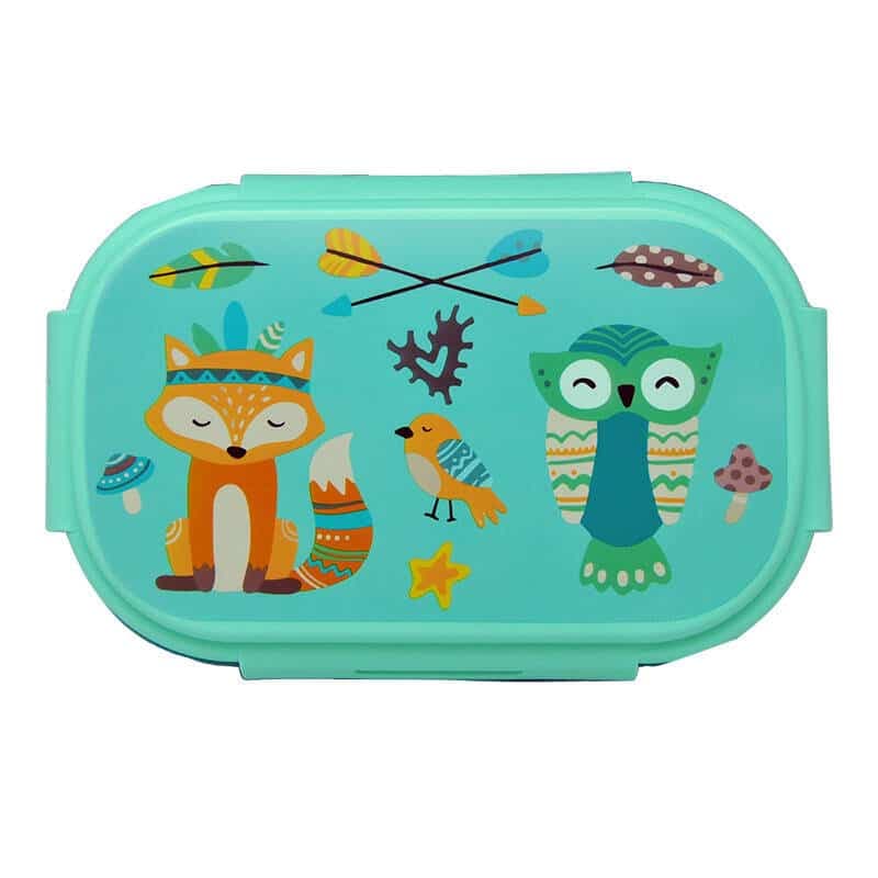 KiDS Licensing φαγητοδοχείο με μαχαιροπίρουνα Jungle KL11345 (τιρκουάζ) 2
