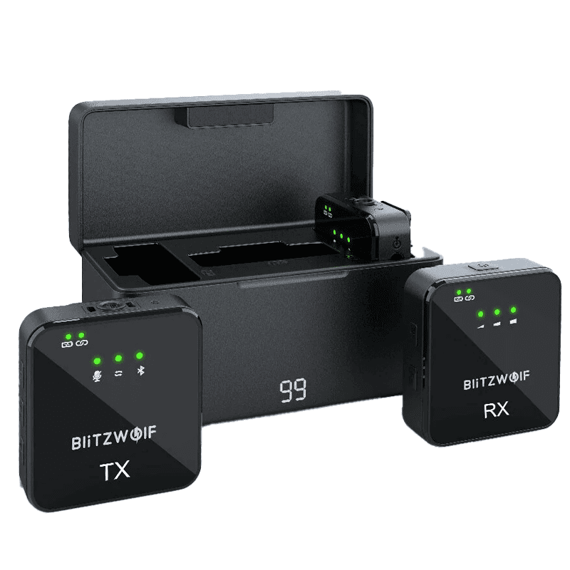 BlitzWolf ασύρματο μικρόφωνο, BW-SX63, 1000mAh (μαύρο) 2