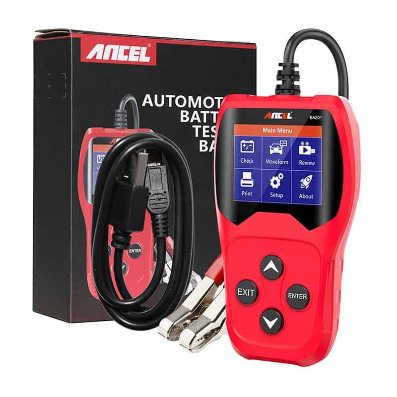 Ancel Tester μπαταρίας BA201 (κόκκινο) 6