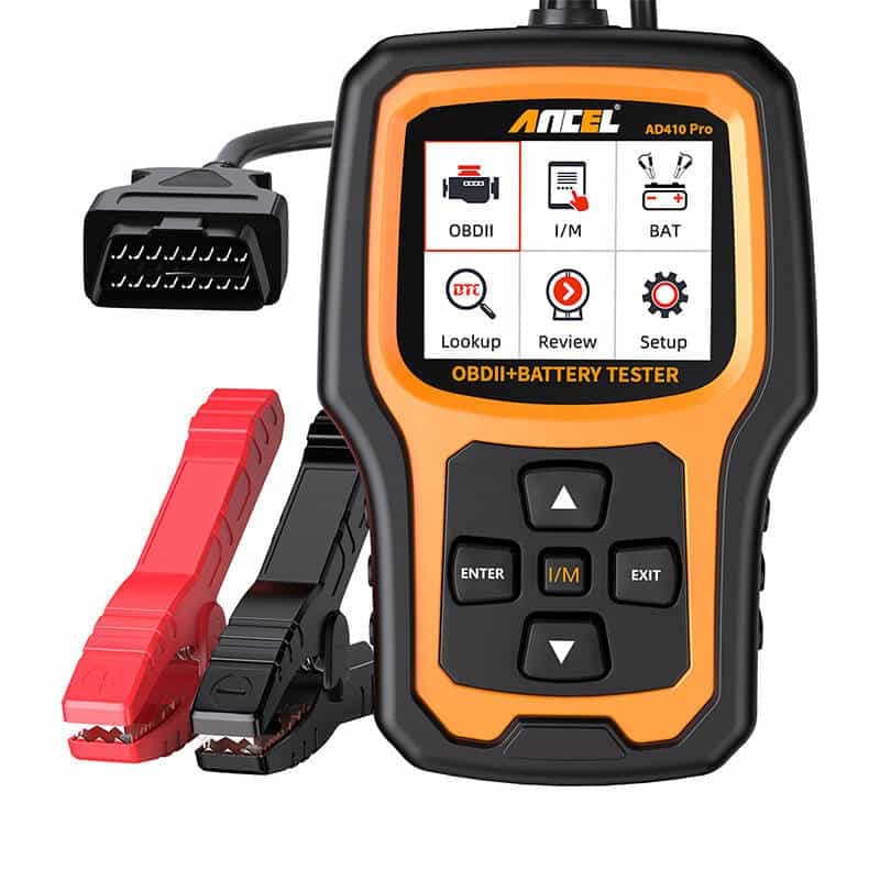 Ancel Διαγνωστικό Scanner OBD2 και Tester Μπαταρίας AD410 PRO 2σε1 (Μαύρο/Πορτοκαλί) 2