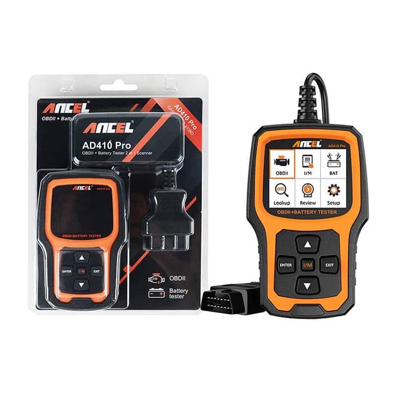 Ancel Διαγνωστικό Scanner OBD2 και Tester Μπαταρίας AD410 PRO 2σε1 (Μαύρο/Πορτοκαλί) 3