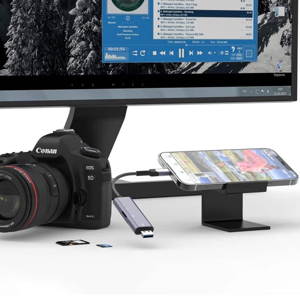 Tech-Protect card reader ultraboost sd & micro sd lightning & usb γκρι 4