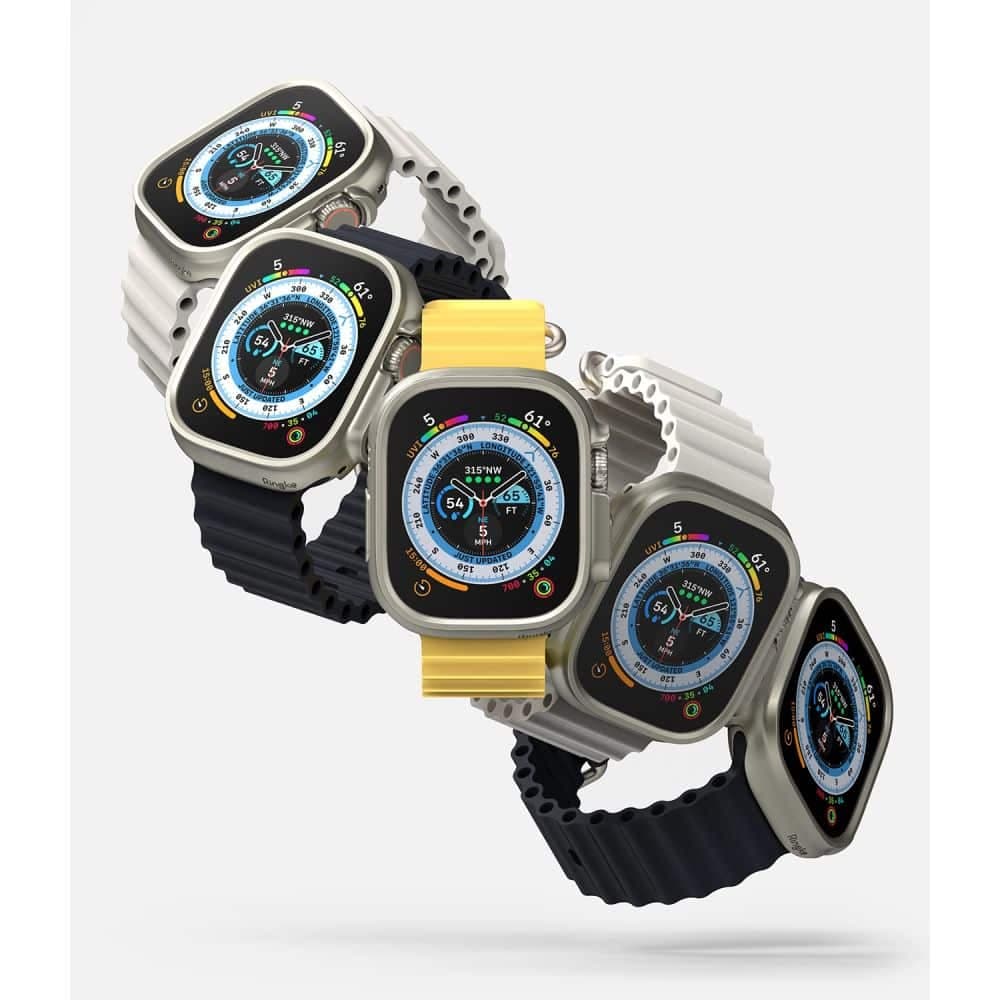 RINGKE Slim 2-pack Apple Watch Ultra 1 / 2 (49 mm) διαφανές & τιτάνιο γκρι 4