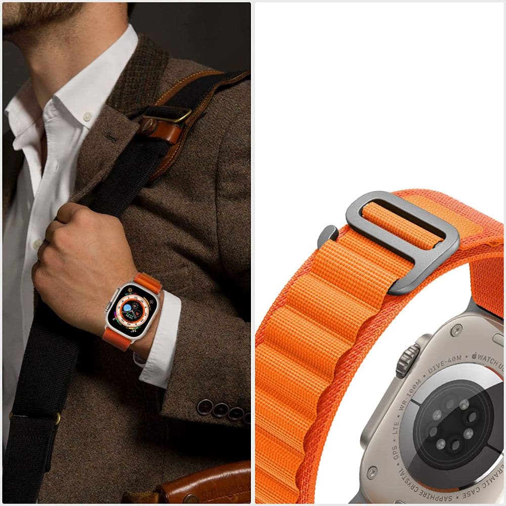 TECH-PROTECT Nylon Pro - θήκη για Apple Watch 6 / 7 8 9 10 SE Ultra 1 2 - Πράσινο 3