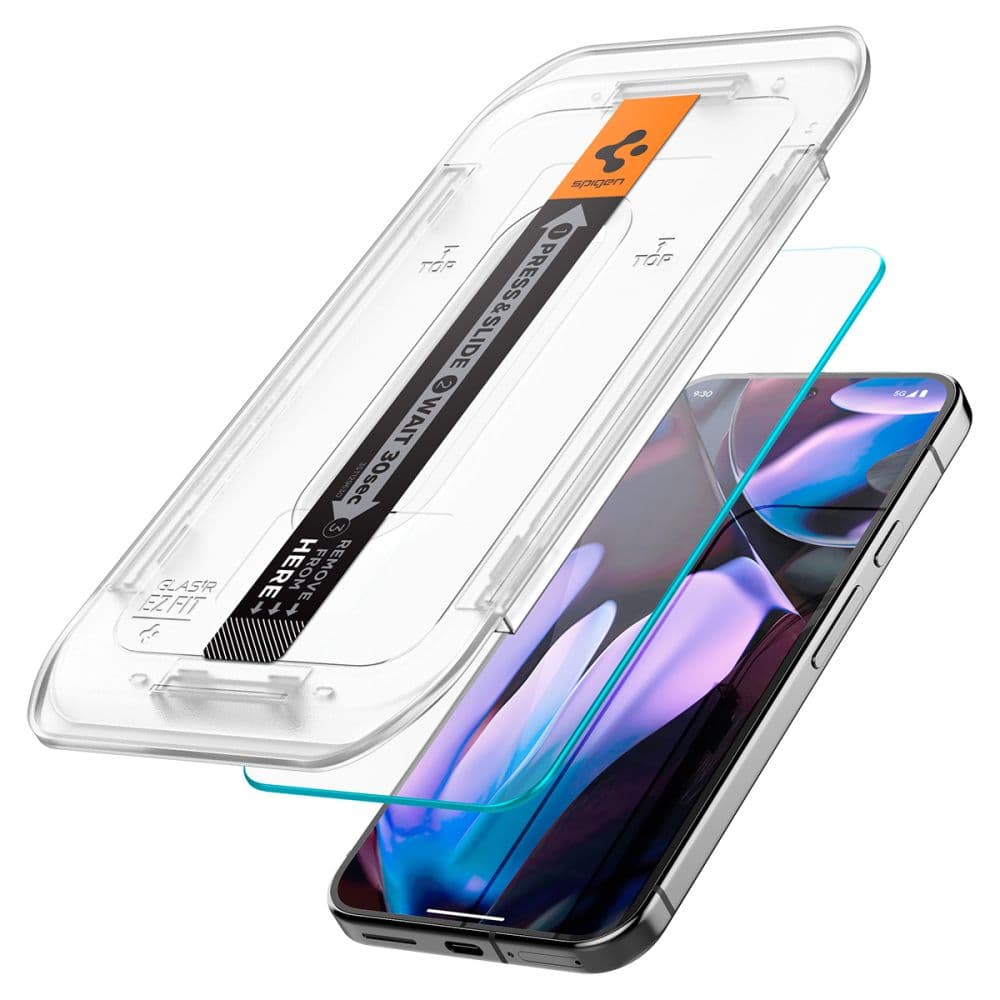 Spigen γυαλί προστασίας Glas.TR "EZ Fit" 2-pack για Google Pixel 9 / 9 Pro διαφανές 4