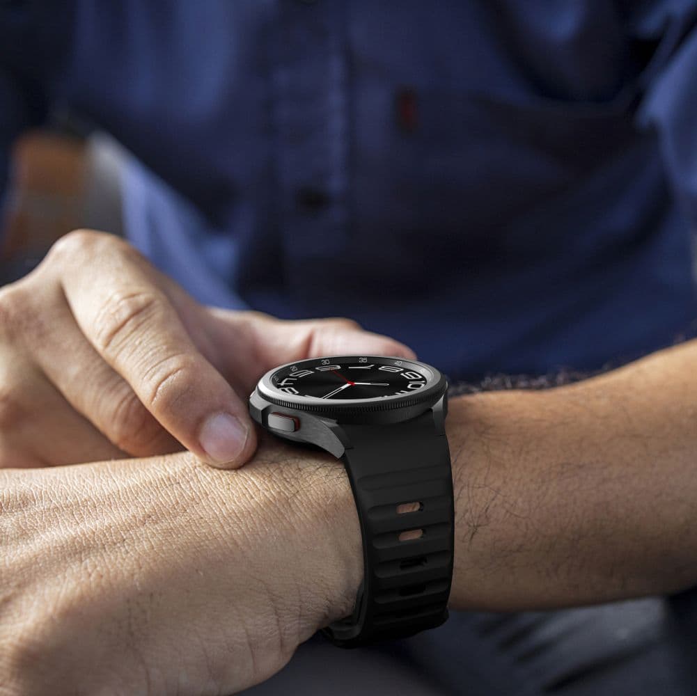 TECH-PROTECT σιλικόνης γραμμή - θήκη για Samsung Galaxy Watch 4 / 5 Pro 6 7 FE - Μαύρο 4