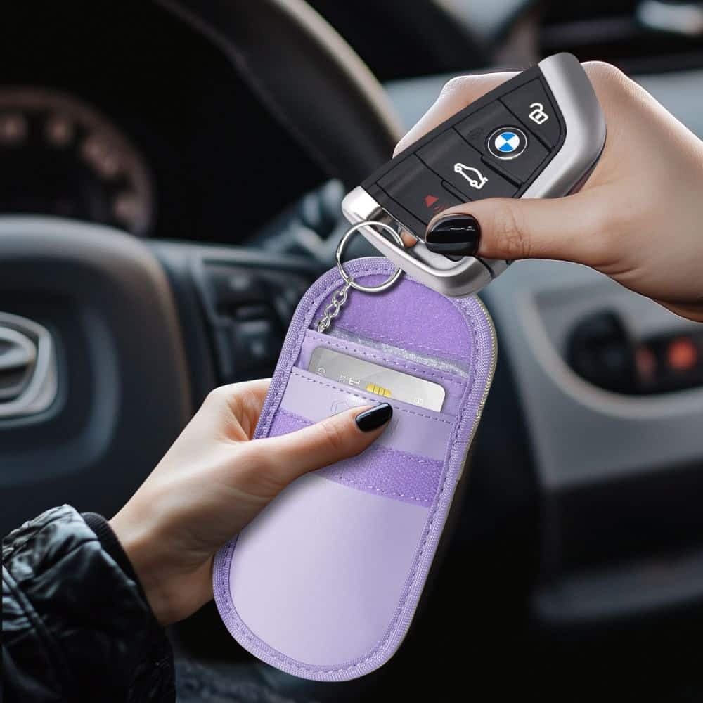 Tech-Protect Faraday KLR100 θήκη Keyless RFID Signal Blocker Λεβάντα 5