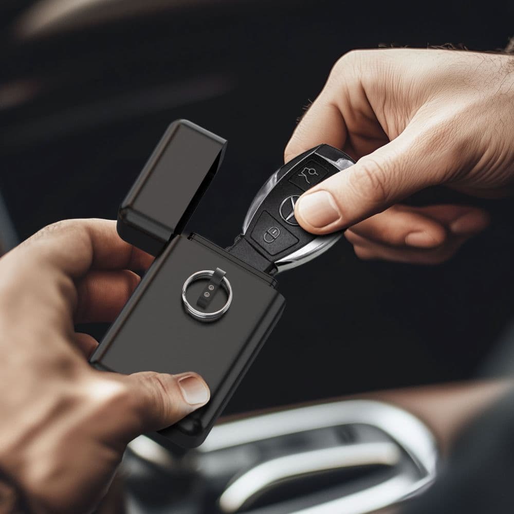 Tech-Protect Faraday KLR200 μεταλλική θήκη RFID σήματος μπλοκαρίσματος μαύρη 5