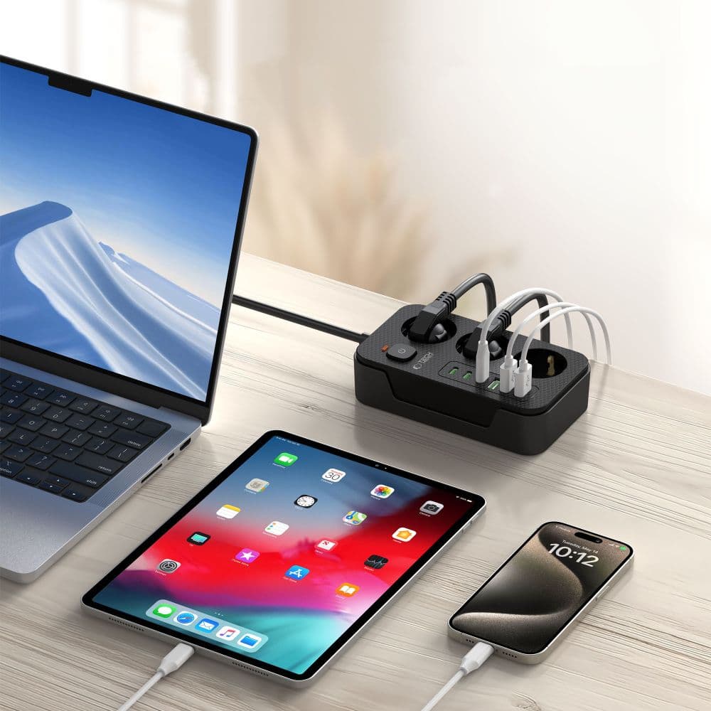Tech-Protect πρίζα PC3X6 3 USB & 3 Type-C & 3 πρίζες 200CM μαύρη 6