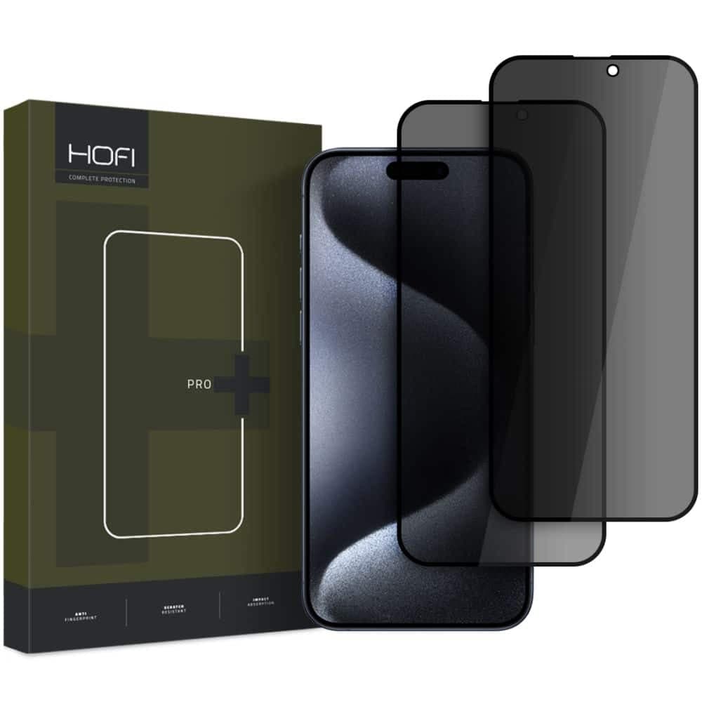 HOFI Anti Spy Glass Pro+ 2-Pack iPhone 16 Pro Privacy γυαλί προστασίας