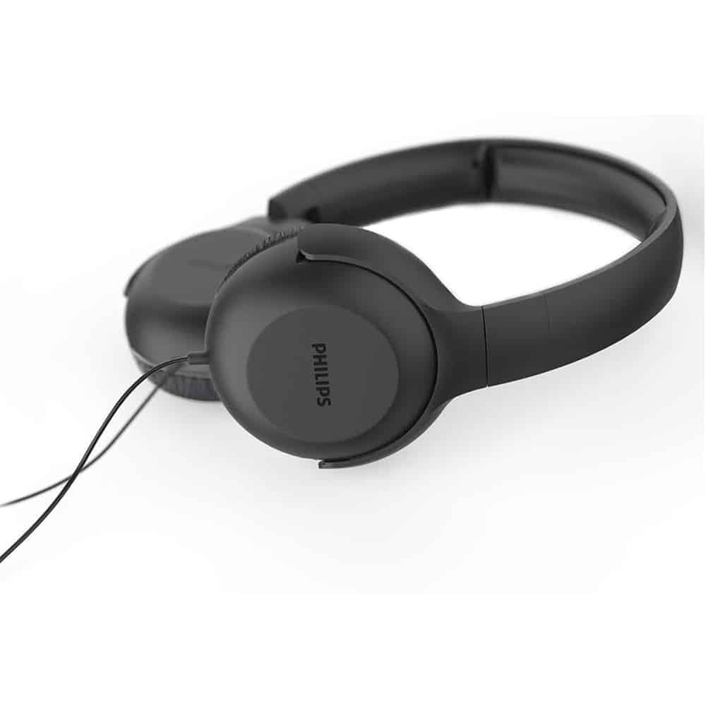 Philips - Ενσύρματα Ακουστικά (UH201BK/00) - On-Ear, Jack 3.5mm, Αναδιπλούμενα, Μικρόφωνο, Έλεγχος Έντασης, 1.2m - Μαύρο 2