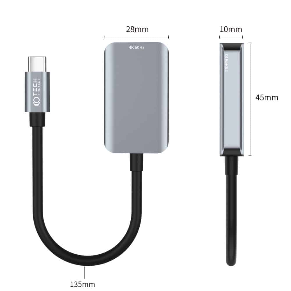 Tech-Protect προσαρμογέας Type-C σε HDMI 4K 60Hz μαύρος 4
