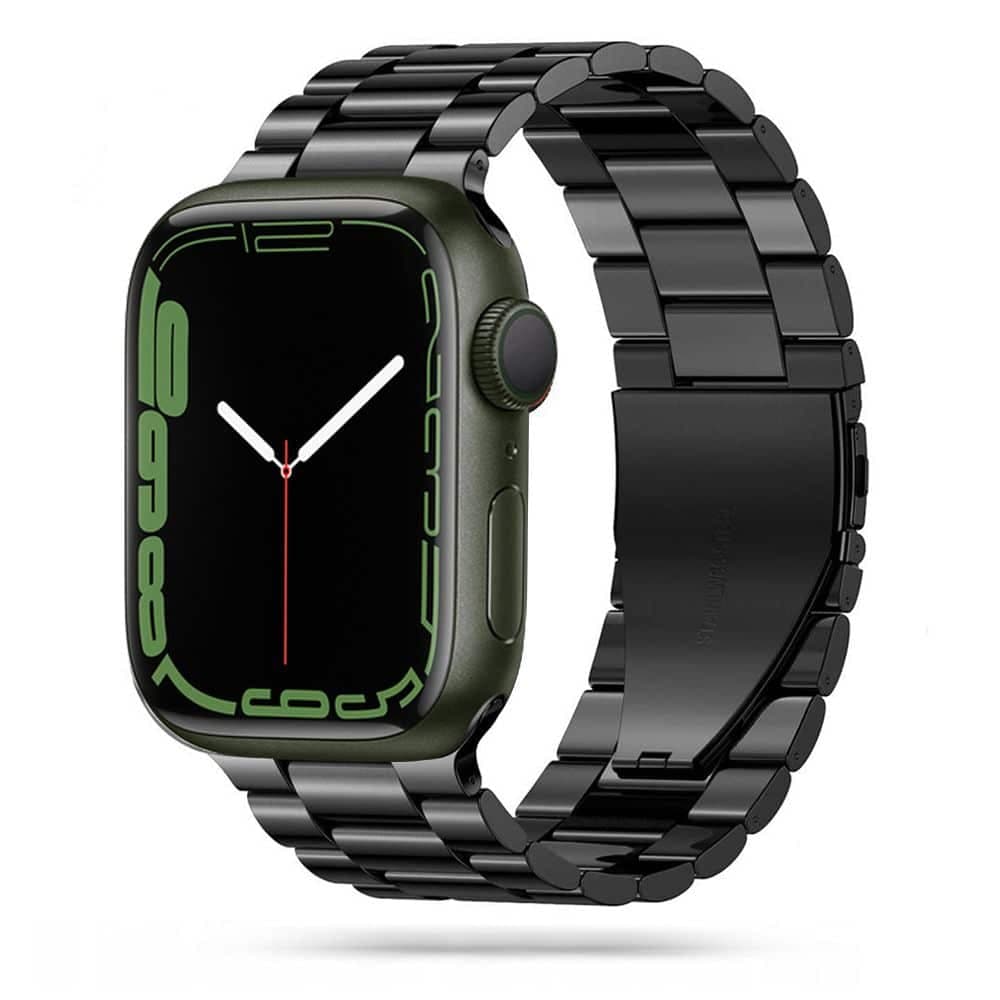 TECH-PROTECT ατσάλινο ρολόι - θήκη για Apple Watch 6 / 7 8 9 10 SE Ultra 1 2 - Μαύρο