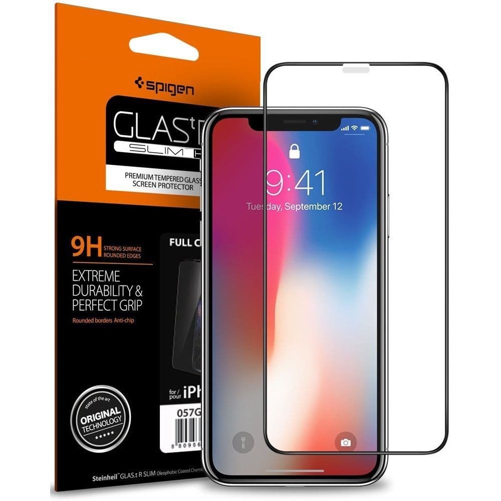 Spigen Glass FC iPhone X / XS / 11 Pro μαύρο