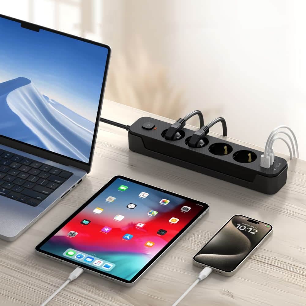 Tech-Protect Πρίζα PCL4X3 με 2 USB & 1 Type-C & 4 πρίζες 200CM μαύρη 6