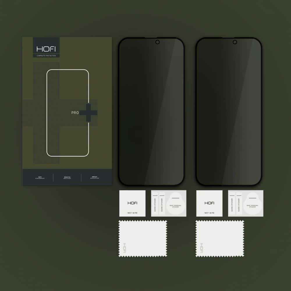 HOFI Anti Spy Glass Pro+ 2-Pack iPhone 16 Pro Privacy γυαλί προστασίας 6